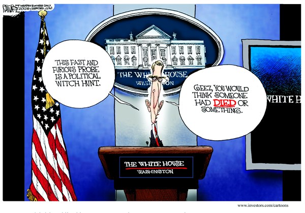 Fast and Furious © Michael Ramirez,Investors Business Daily,Fast and Furious, Barack Obama, Eric Holder