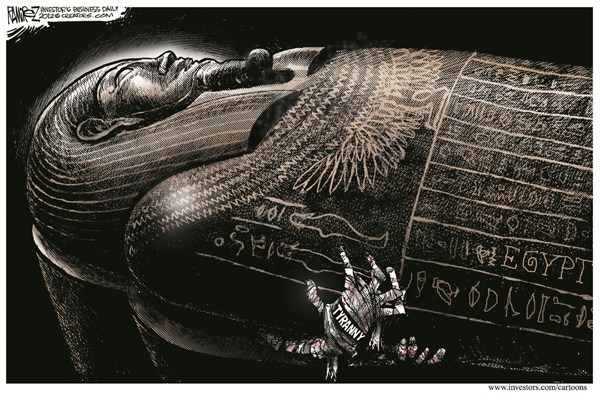 Tyranny © Michael Ramirez,Investors Business Daily,egypt,tyranny,pharoah,morsi,leader,pharoh-mohamed-morsi