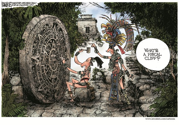Fiscal Cliff Prediction © Michael Ramirez,Investors Business Daily,fiscal cliff,mayans,prediction,end,mayan-calendar-2,mayan-calendar-2012
