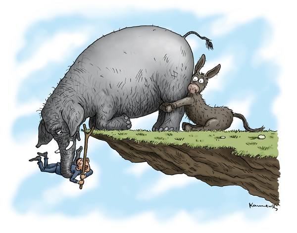 Over the Cliff © Marian Kemensky,Slovakia,fiscal cliff,obama,republicans,democrats,gop-fiscal-cliff