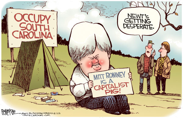 Newt Gingrich South Carolina Primary cartoons